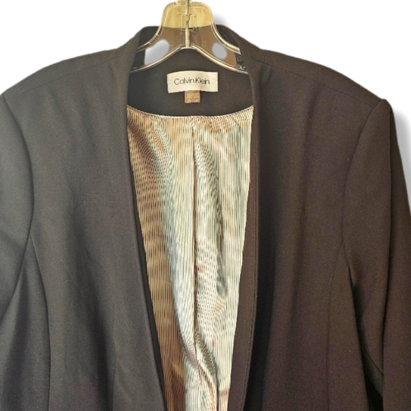Calvin Klein Open Front Collarless Blazer Plus Size 18W - Picture 4 of 9